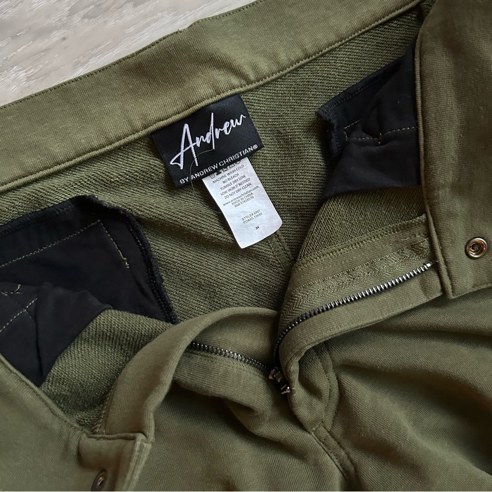 Andrew Christian | Army Cargo Pants in Olive (Medium) - Picture 8 of 15